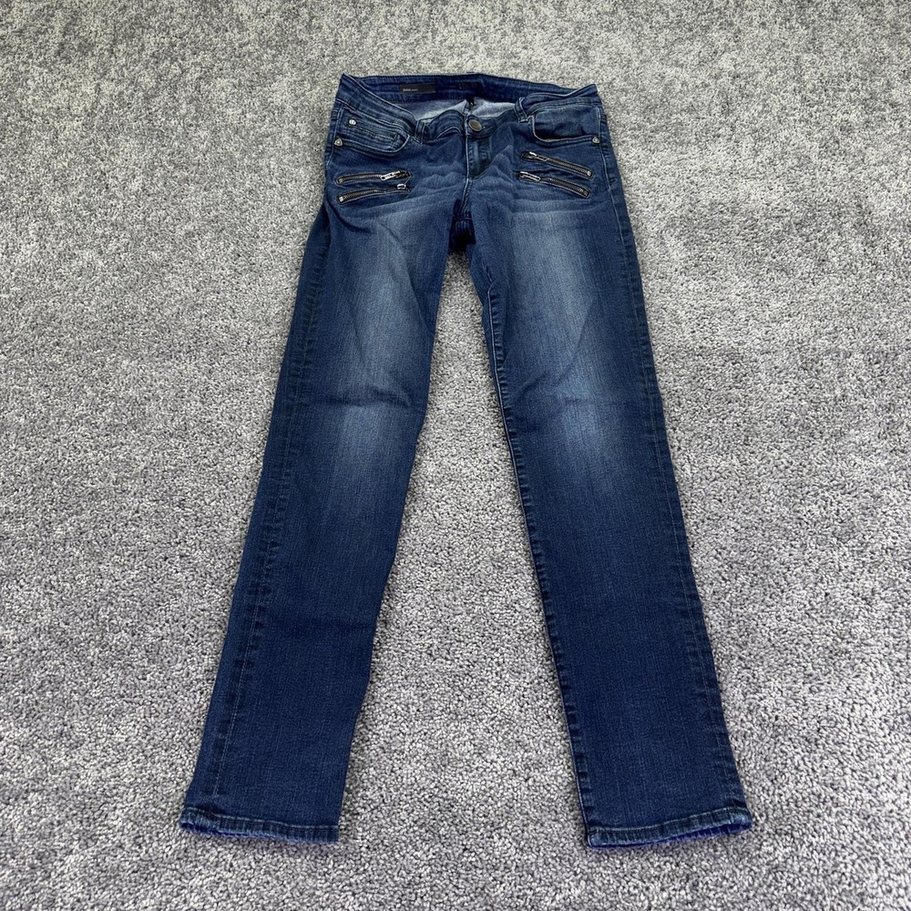 KUT From The Kloth Jeans Womens 8 Blue Diana Skinny Stretch Denim Zipper Pockets